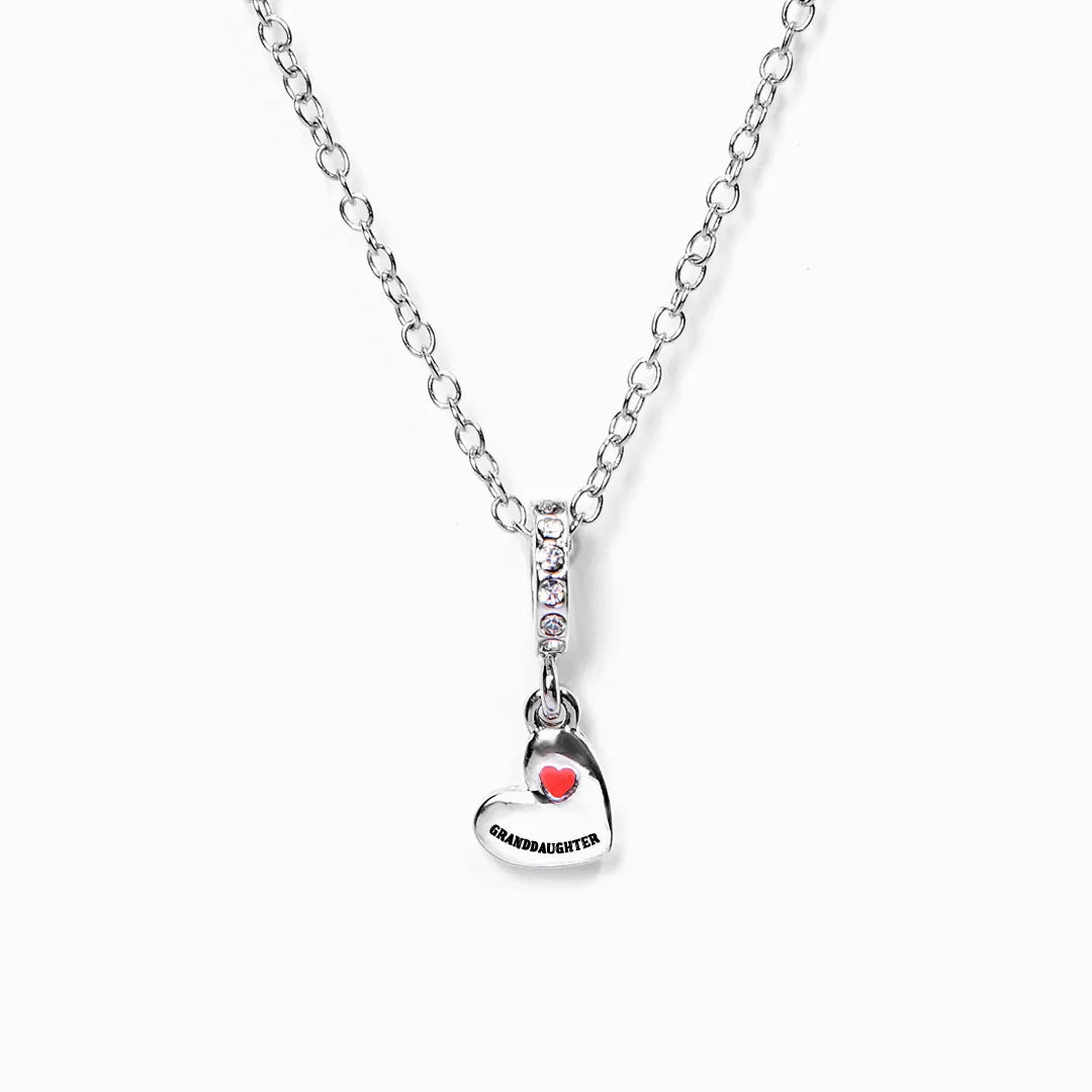 To My Granddaughter "you will always be in my heart" Heart Necklace sold by SARAH'S WHISPER product image thumbnail 2