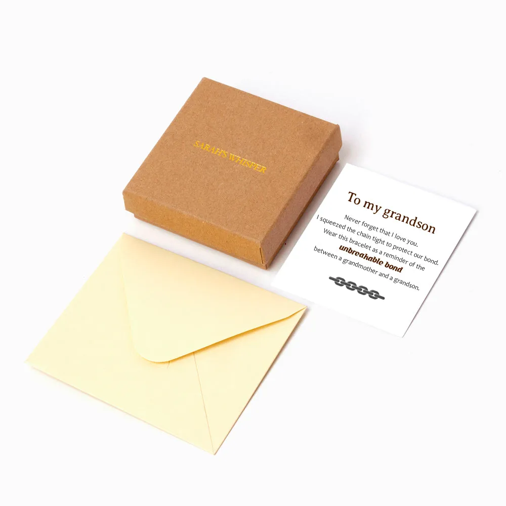 To My Grandson “Unbroken Bond” Chain Bracelet sold by SARAH'S WHISPER product image thumbnail 5