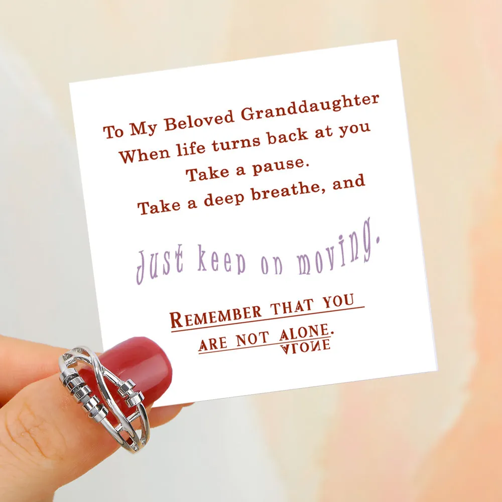 To My Beloved Granddaughter "You are not alone" Anxiety Ring sold by SARAH'S WHISPER product image thumbnail 2