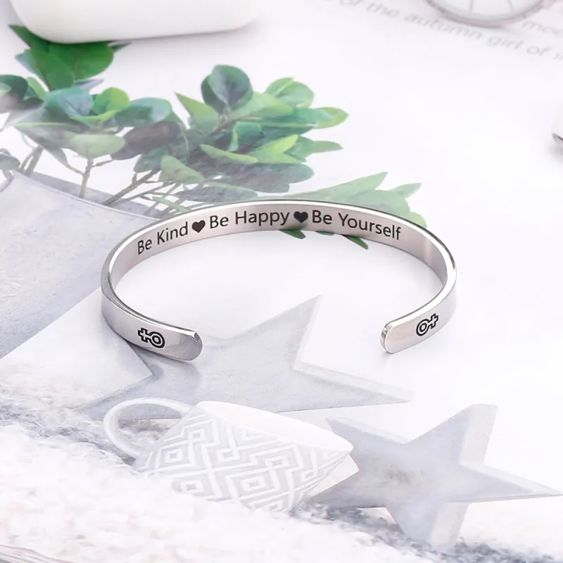 "BE KIND, BE HAPPY,  BE YOURSELF." Bracelet sold by SARAH'S WHISPER