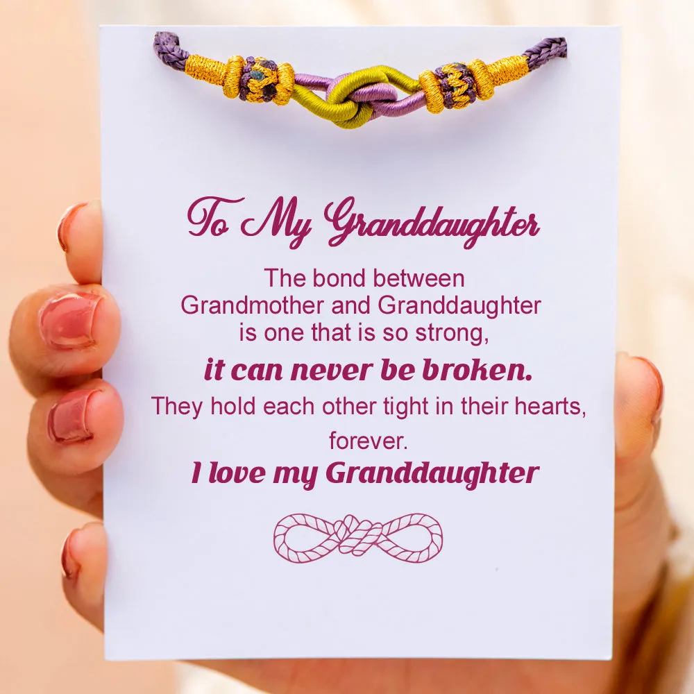 To My Granddaughter "A knot can never be broken" Braided Knot Bracelet sold by SARAH'S WHISPER product image thumbnail 2