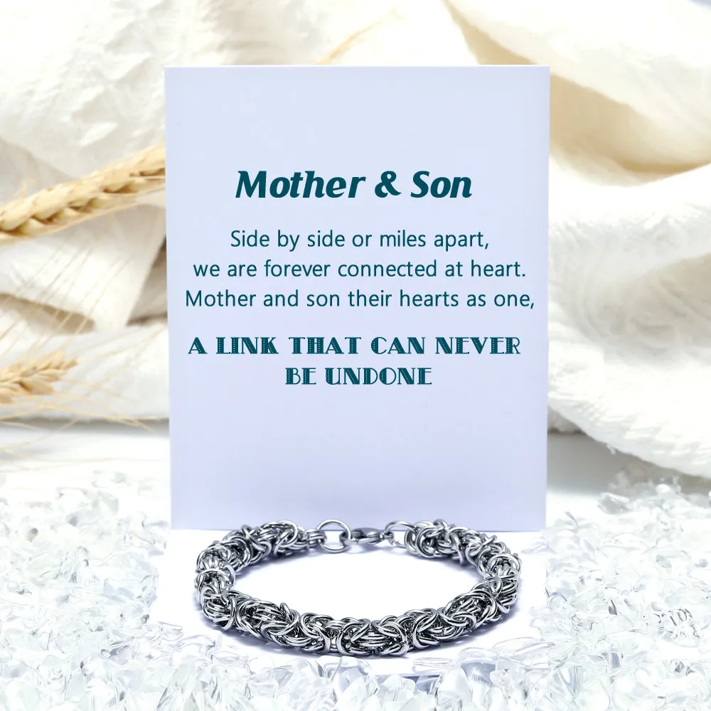 To My Son "A link that can never be undone" Fashion Bracelet sold by SARAH'S WHISPER product image thumbnail 2