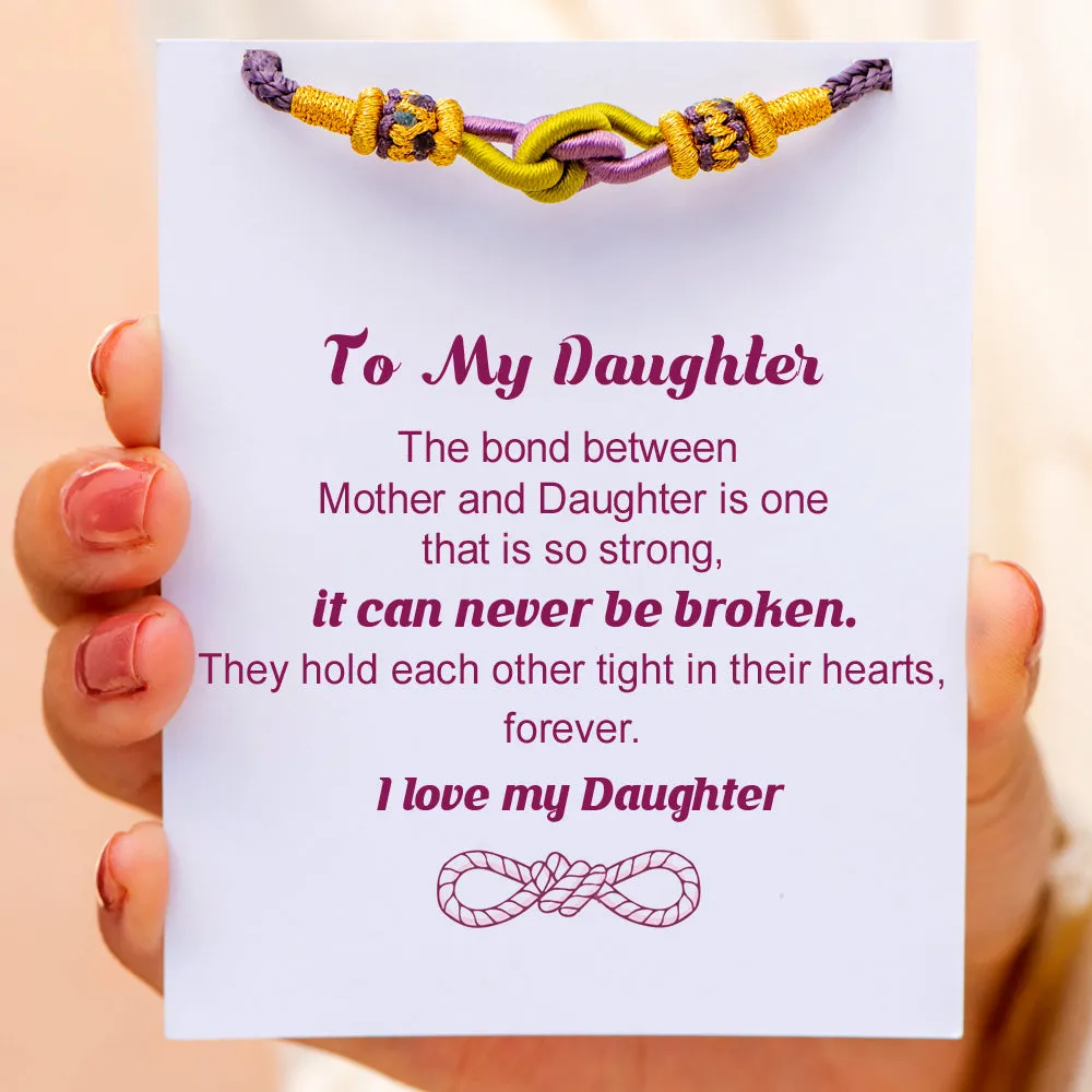 To My Daughter "A knot can never be broken" Braided Knot Bracelet sold by SARAH'S WHISPER product image thumbnail 2