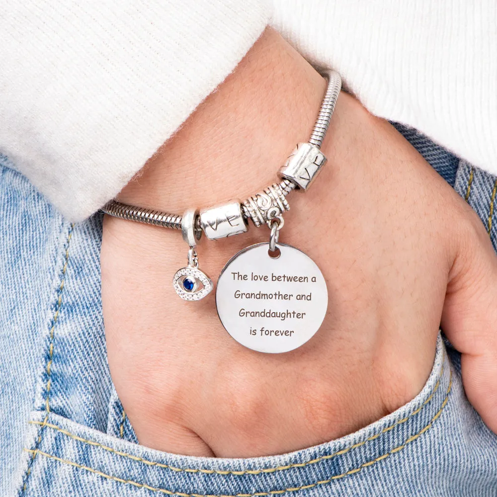 To My Granddaughter "Love and Protect" Evil Eye Bracelet sold by SARAH'S WHISPER product image thumbnail 4