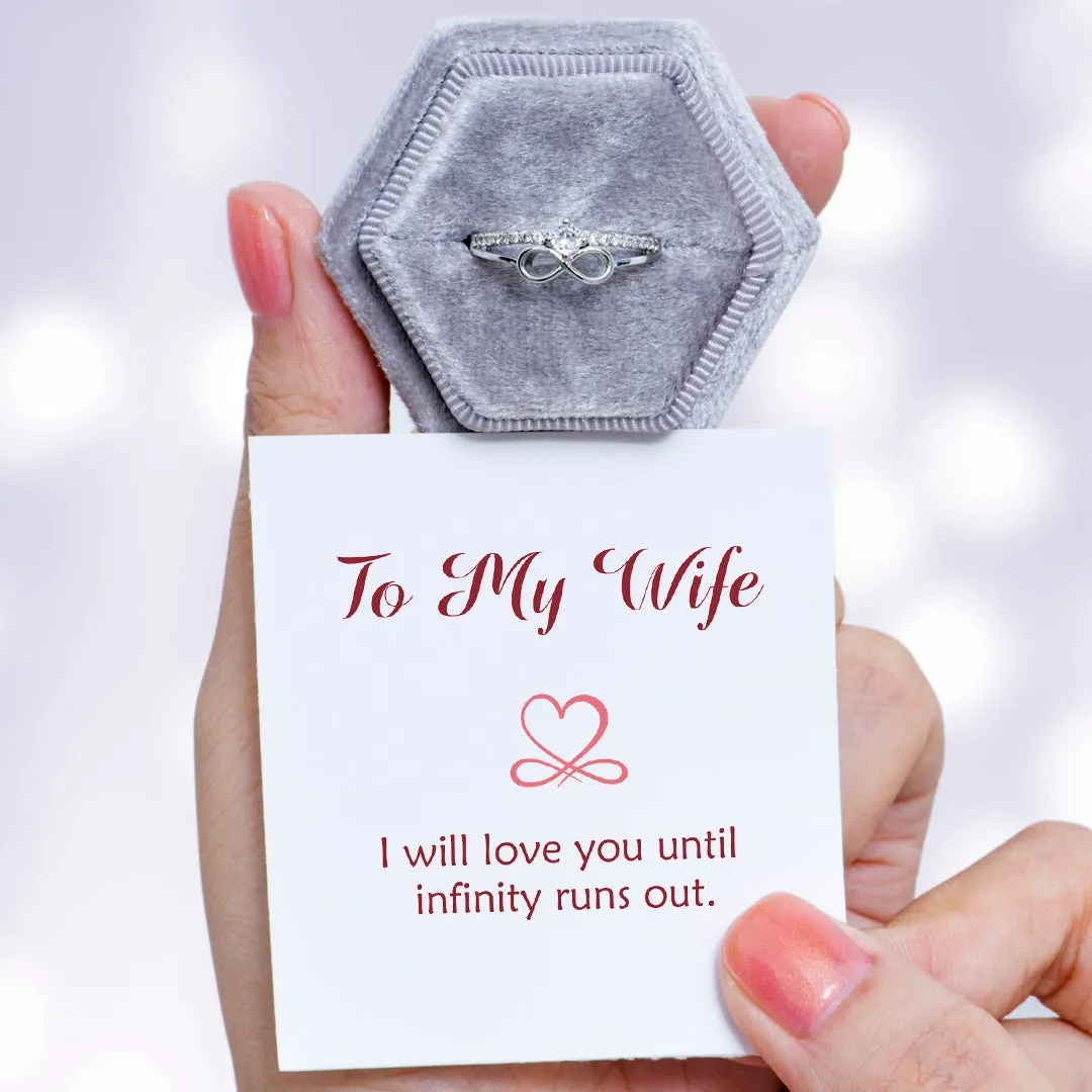 To My Wife "I will love you until infinity runs out." Ring sold by SARAH'S WHISPER product image thumbnail 2