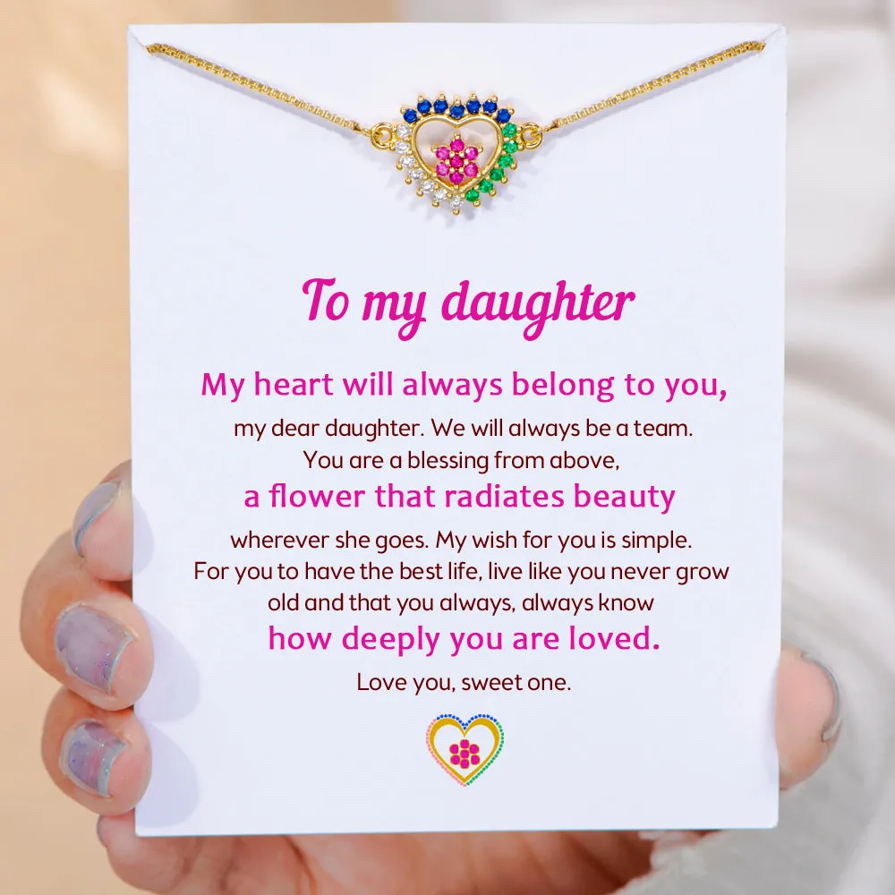 To My Daughter "Always love you" Heart Bracelet sold by SARAH'S WHISPER product image thumbnail 2