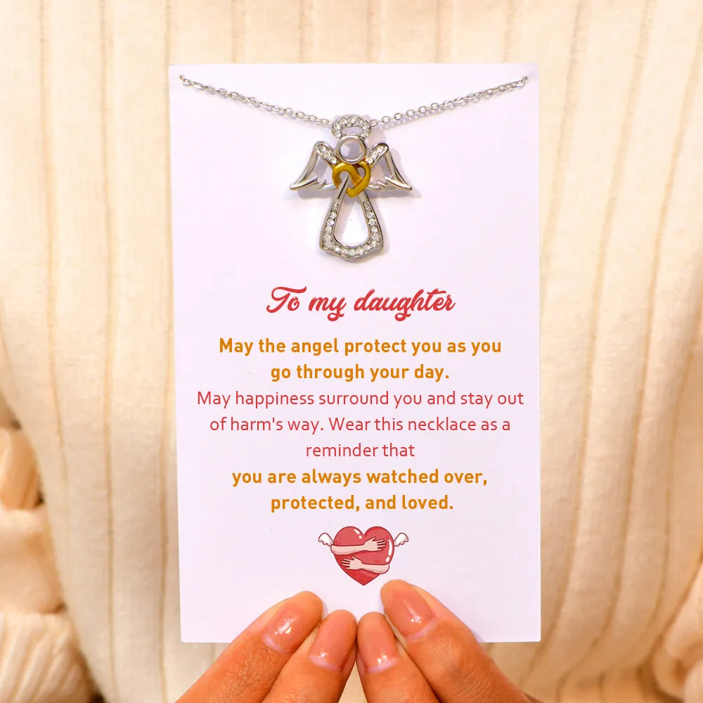 To My Daughter "May the Angels protect you" Pendant Necklace sold by SARAH'S WHISPER product image thumbnail 2