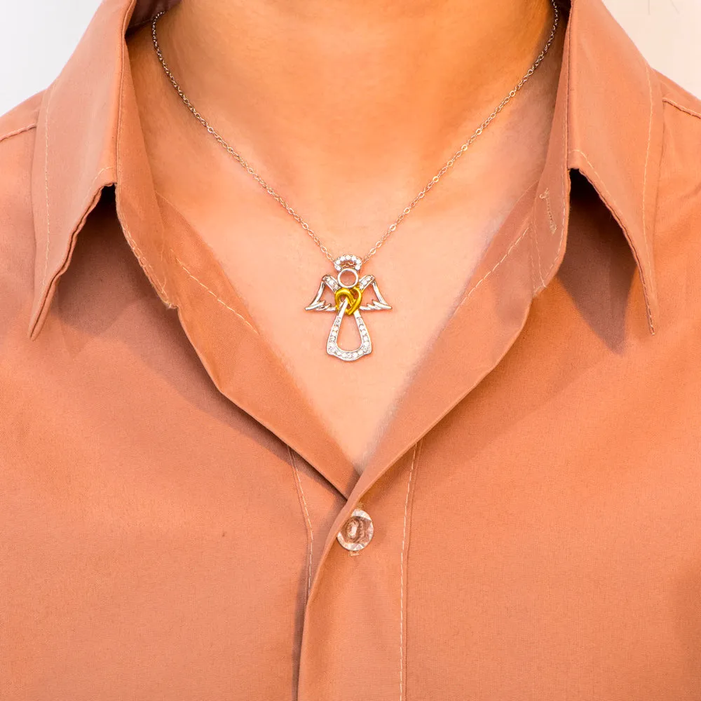 To My Daughter "May the Angels protect you" Pendant Necklace sold by SARAH'S WHISPER product image thumbnail 3