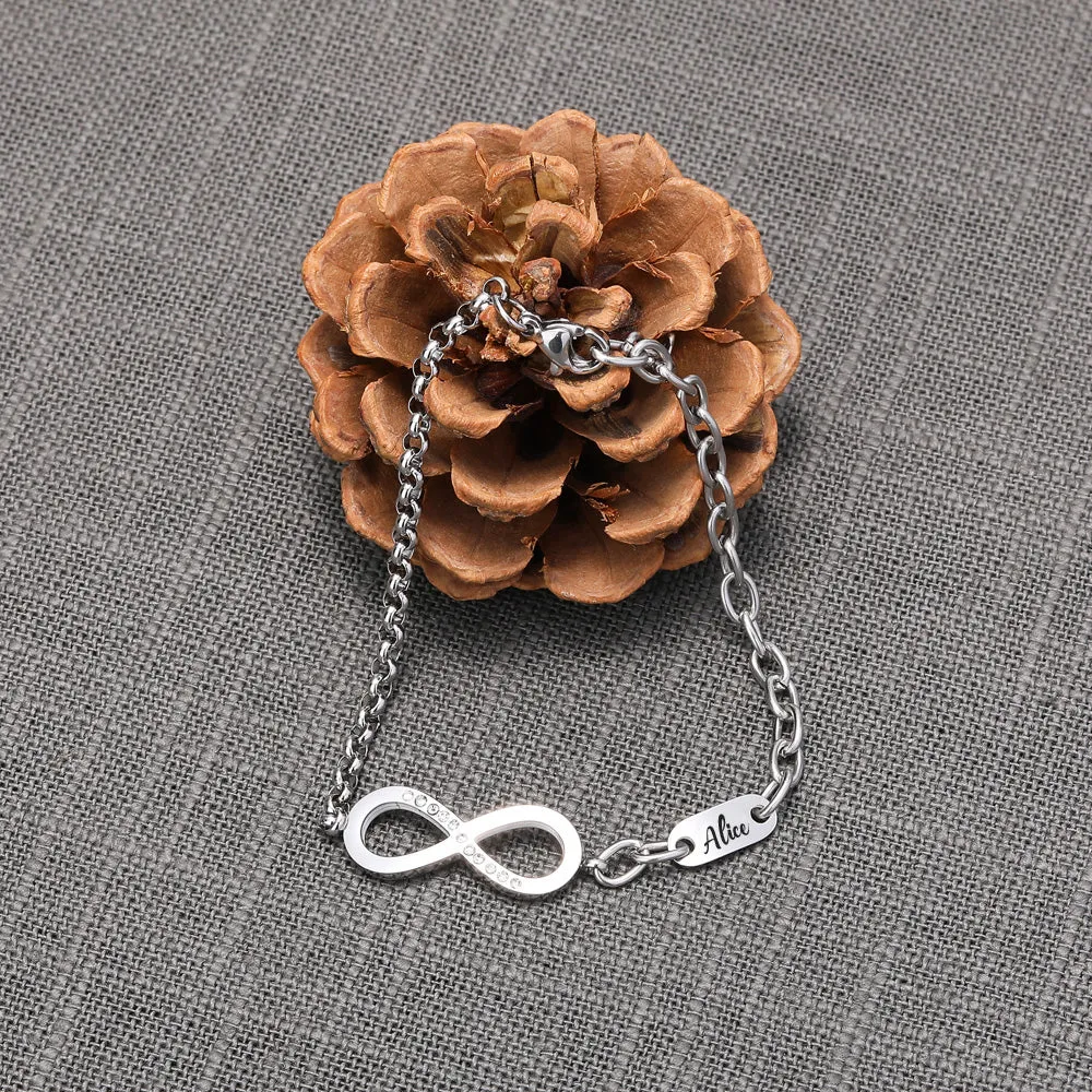 To My Granddaughter "Until infinity runs out" Infinity Bracelet sold by SARAH'S WHISPER product image thumbnail 5