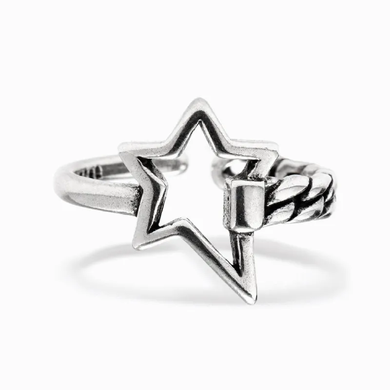 To My Granddaughter "Remember to shine brighter than the stars" Star Chain Ring sold by SARAH'S WHISPER