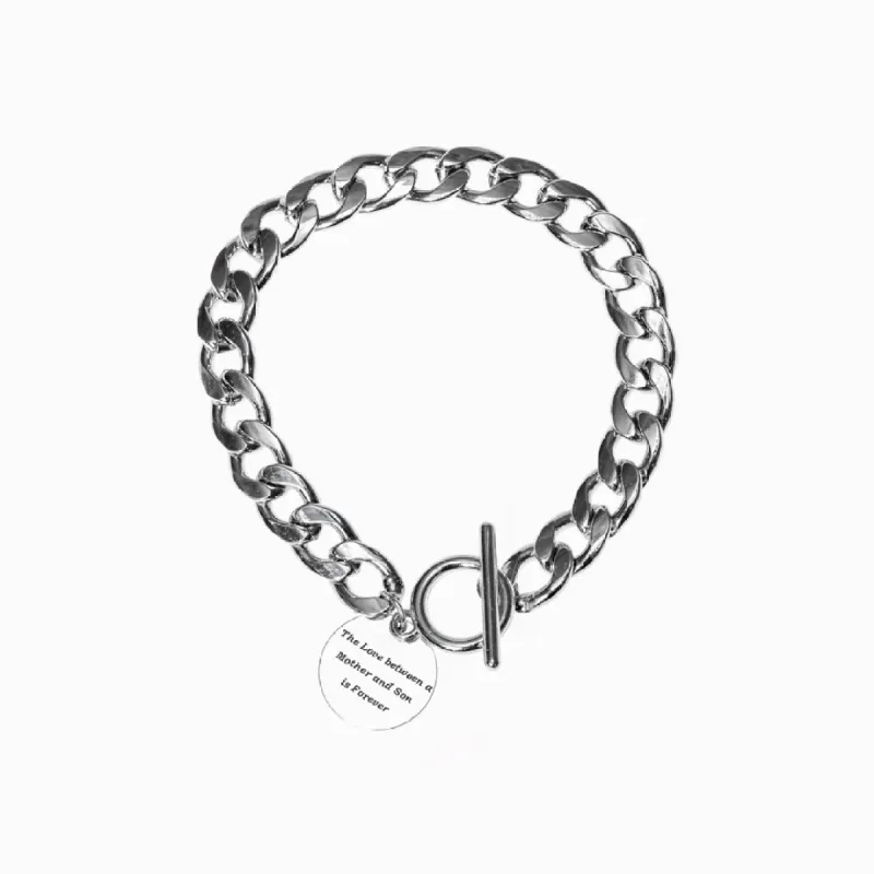 To My Son "The love between a son and mother is forever." Chain Bracelet sold by SARAH'S WHISPER