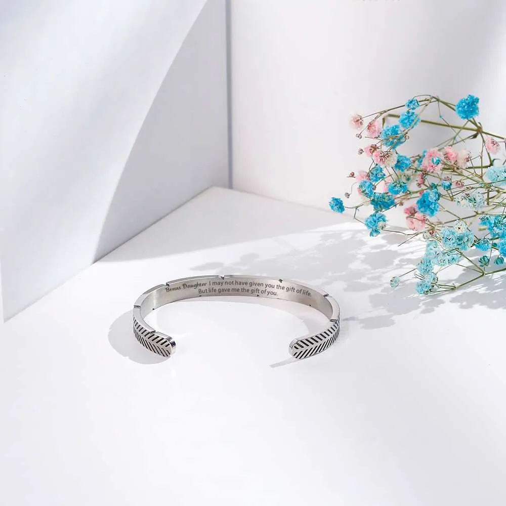To My Bonus Daughter "Bonus Daughter I may not have given you the gift of life. But life gave me the gift of you." Bracelet sold by SARAH'S WHISPER product image thumbnail 5