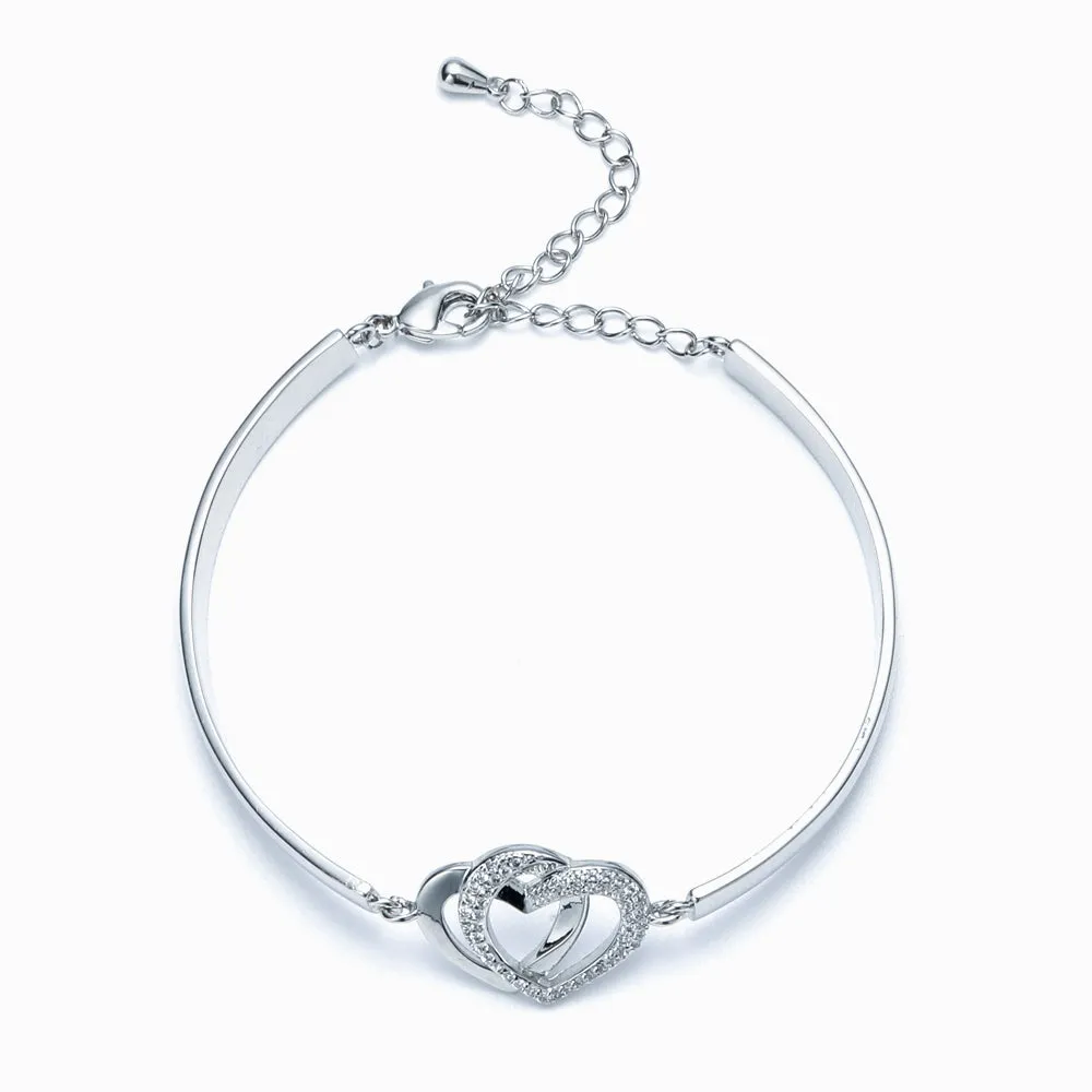 To My Granddaughter "Start the year with full of positivity" Double Heart Bracelet sold by SARAH'S WHISPER