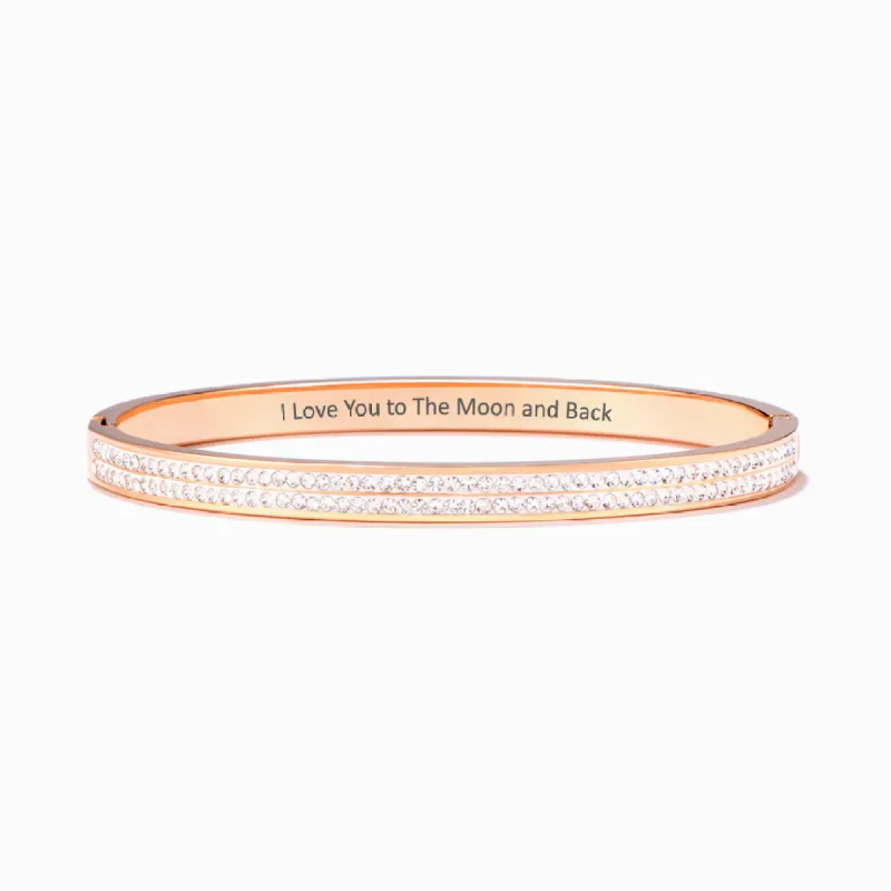 To My Daughter "I Love You to The Moon and Back" Bracelet made by SARAH'S WHISPER