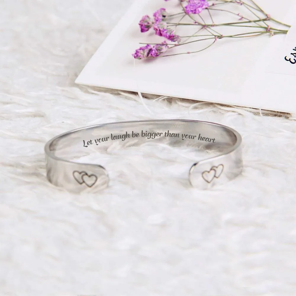 To My Daughter "Let your laugh be bigger than your heart"Bracelet sold by SARAH'S WHISPER product image thumbnail 3