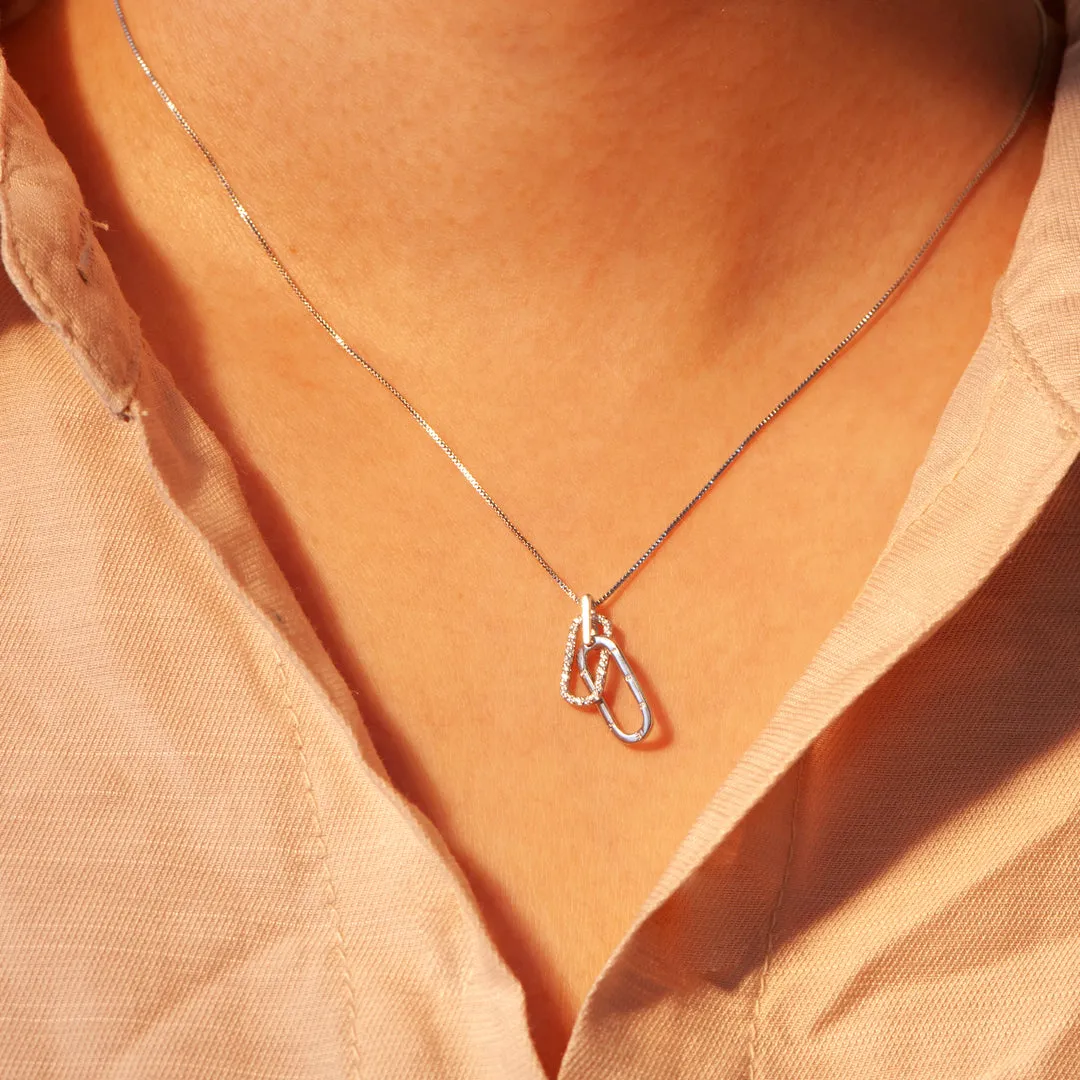 To My Mother "Thank you for always having me in your heart" Interlocking Necklace sold by SARAH'S WHISPER product image thumbnail 4