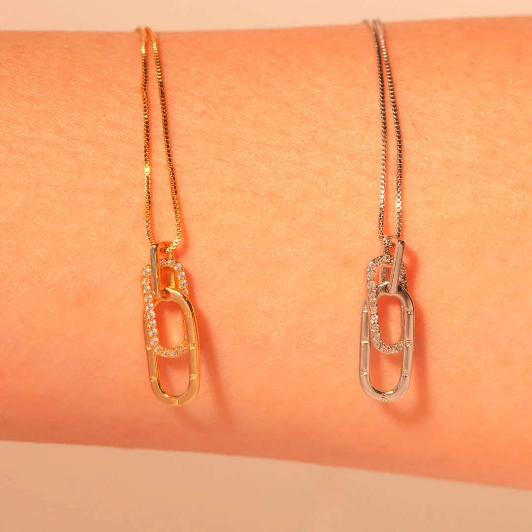 To My Mother "Thank you for always having me in your heart" Interlocking Necklace sold by SARAH'S WHISPER product image thumbnail 5