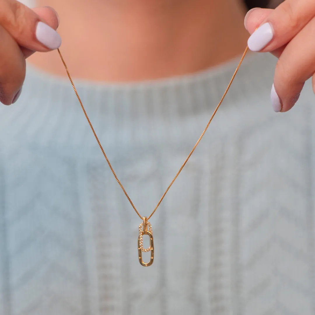 To My Mother "Thank you for always having me in your heart" Interlocking Necklace sold by SARAH'S WHISPER product image thumbnail 3