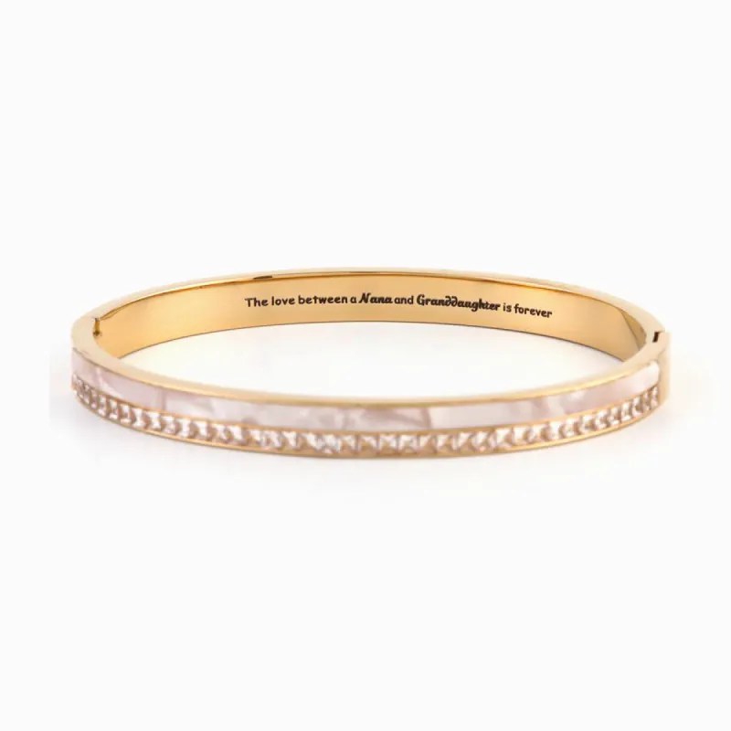 To My GRANDDAUGHTER "The love between a Nana and Granddaughter is forever" Diamond And Fritillary Bracelet sold by SARAH'S WHISPER