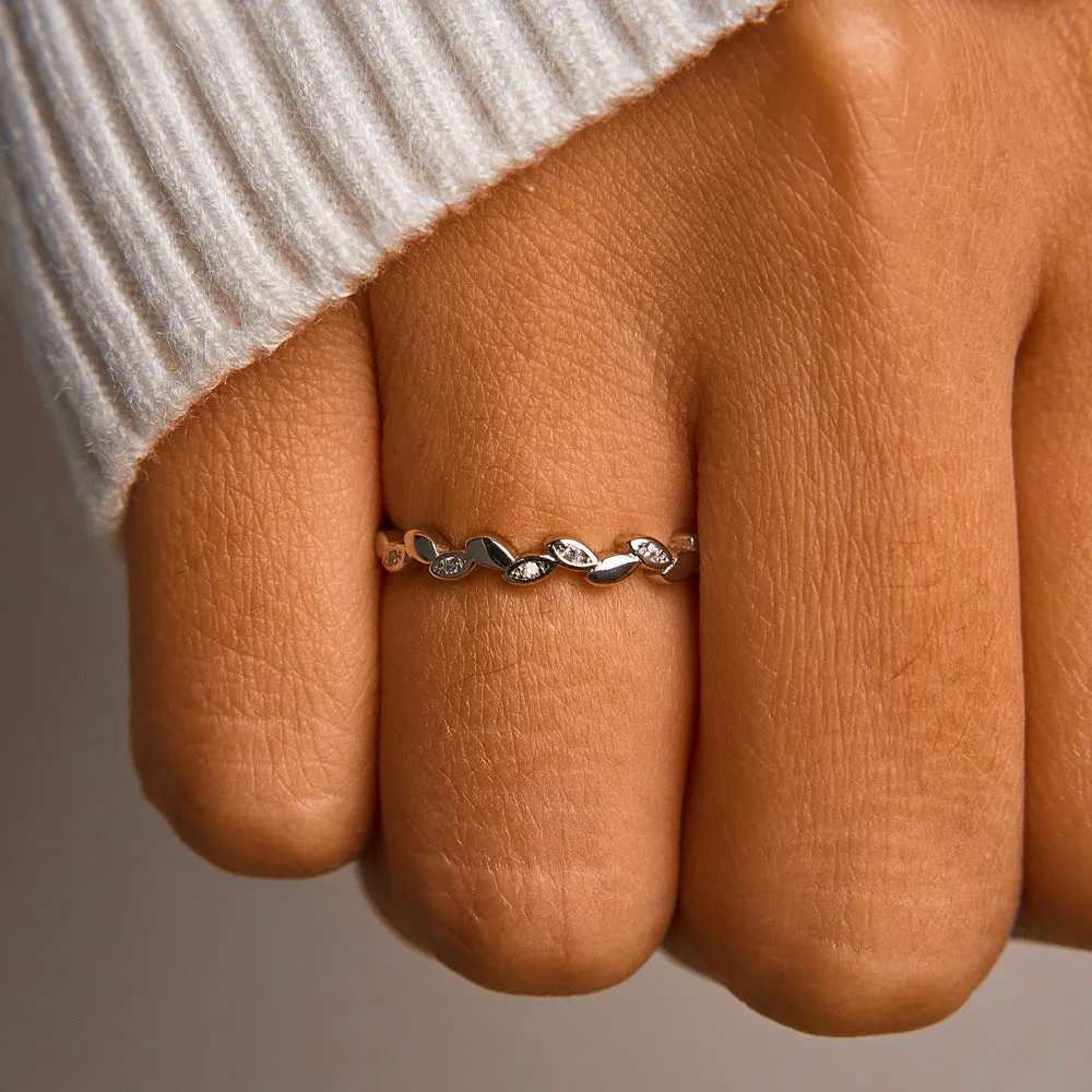 To My Daughter "You will never outgrow my love" Leaves Ring sold by SARAH'S WHISPER product image thumbnail 3