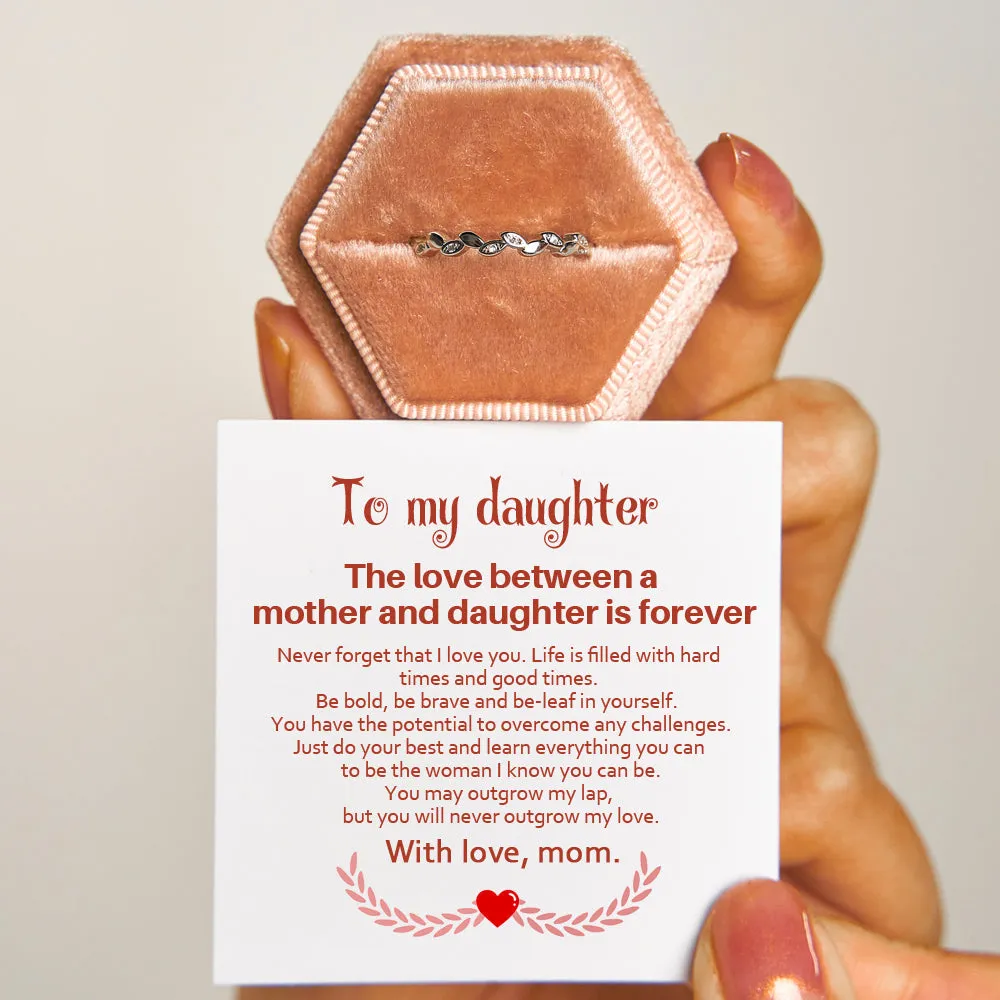 To My Daughter "You will never outgrow my love" Leaves Ring sold by SARAH'S WHISPER product image thumbnail 2