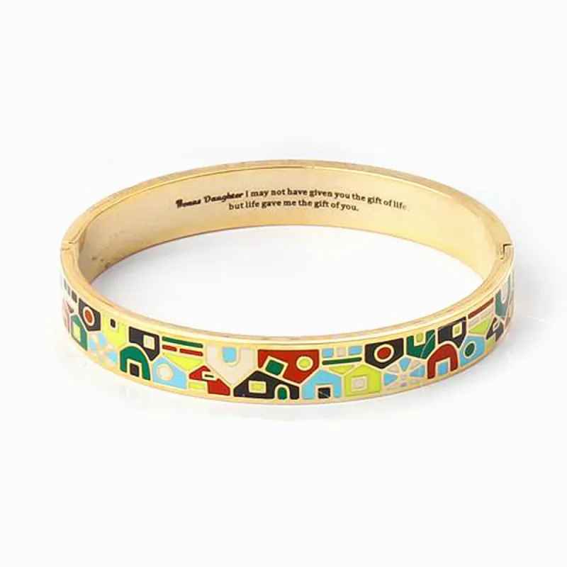 To My Bonus Daughter "BONUS DAUGHTER, I MAY NOT HAVE GIVEN YOU THE GIFT OF LIFE. BUT LIFE GAVE ME THE GIFT OF YOU" Enamel Craft Bracelet sold by SARAH'S WHISPER