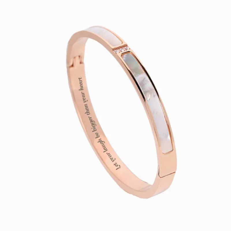 To My Daughter "Let your laugh be bigger than your heart" Bracelet sold by SARAH'S WHISPER