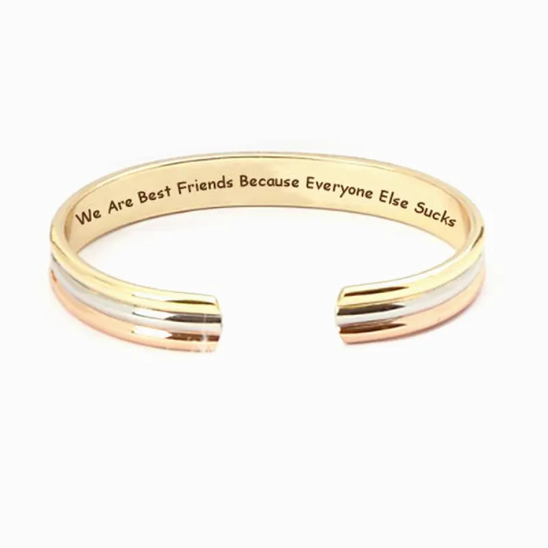 For My Best Friend "We Are Best Friends Because Everyone Else Sucks" Bracelet sold by SARAH'S WHISPER