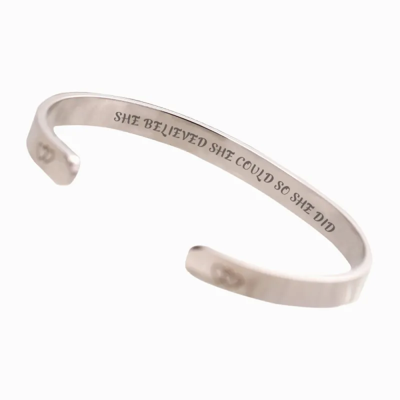 To My Daughter "She Believed She Could So She Did" Bracelet made by SARAH'S WHISPER