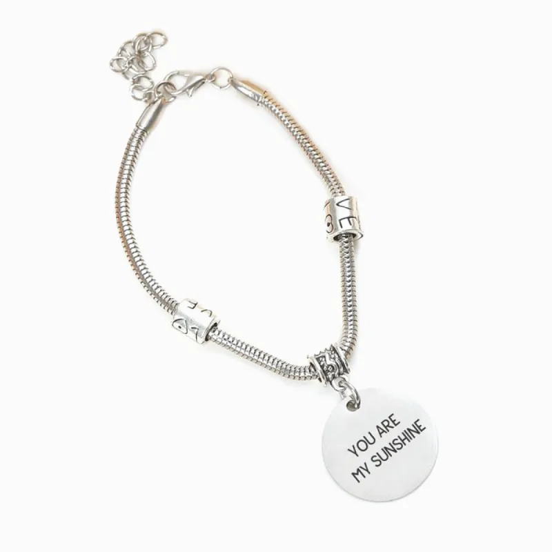 To My Daughter "you Are My Sunshine" Sunflower Bracelet made by SARAH'S WHISPER