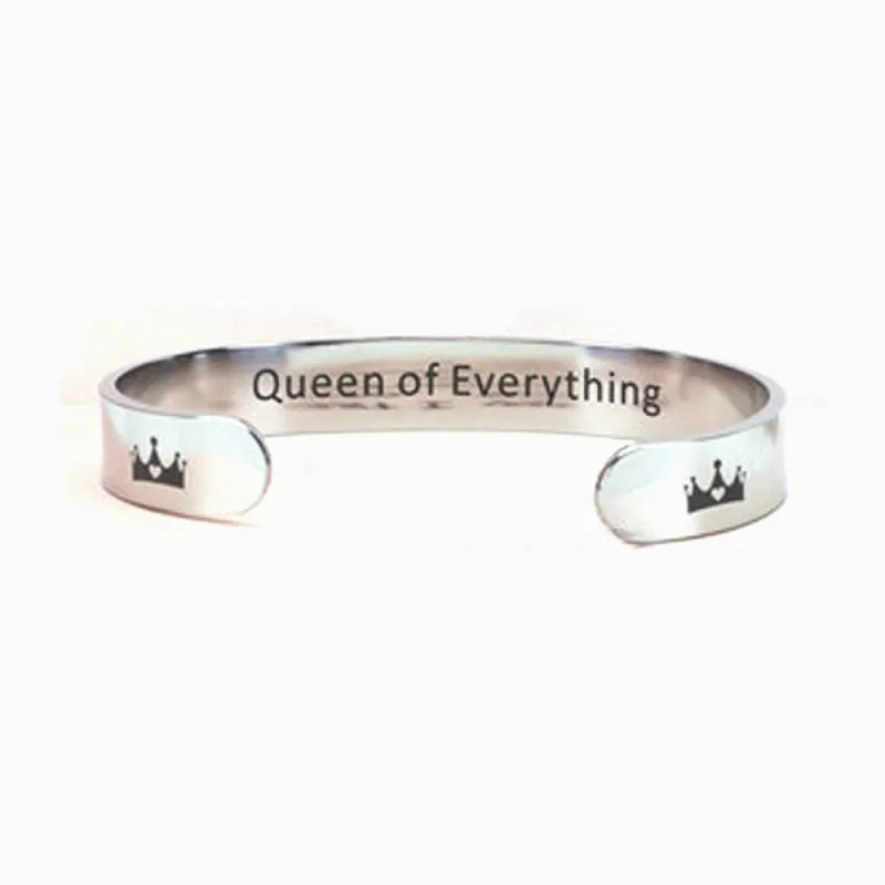 "QUEEN OF EVERYTHING" CROWN OPENING BRACELET sold by SARAH'S WHISPER