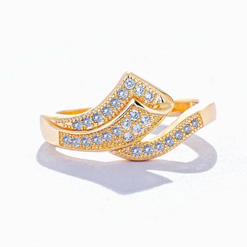 To My Daughter "New waves of success" 18K Gold Plated Ring sold by SARAH'S WHISPER