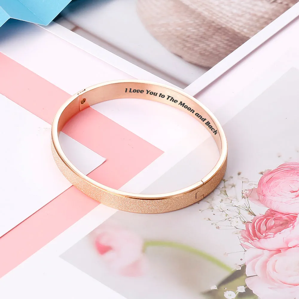 To My Granddaughter "I love you to the moon and back." Love Bracelet sold by SARAH'S WHISPER product image thumbnail 4