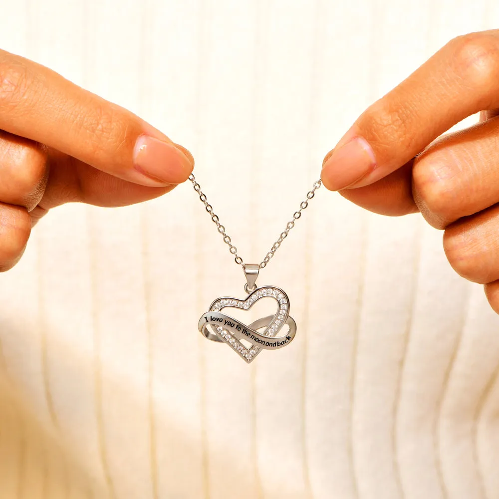 To My Daughter "Love you to infinity" Infinite Heart Necklace sold by SARAH'S WHISPER product image thumbnail 4
