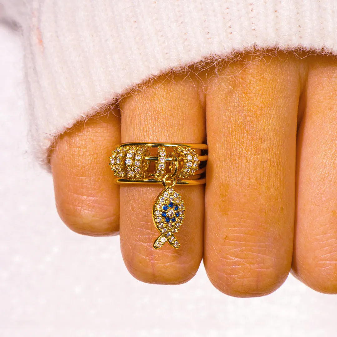 To My Granddaughter "Do not lose hope" Fish Charm Ring sold by SARAH'S WHISPER product image thumbnail 3