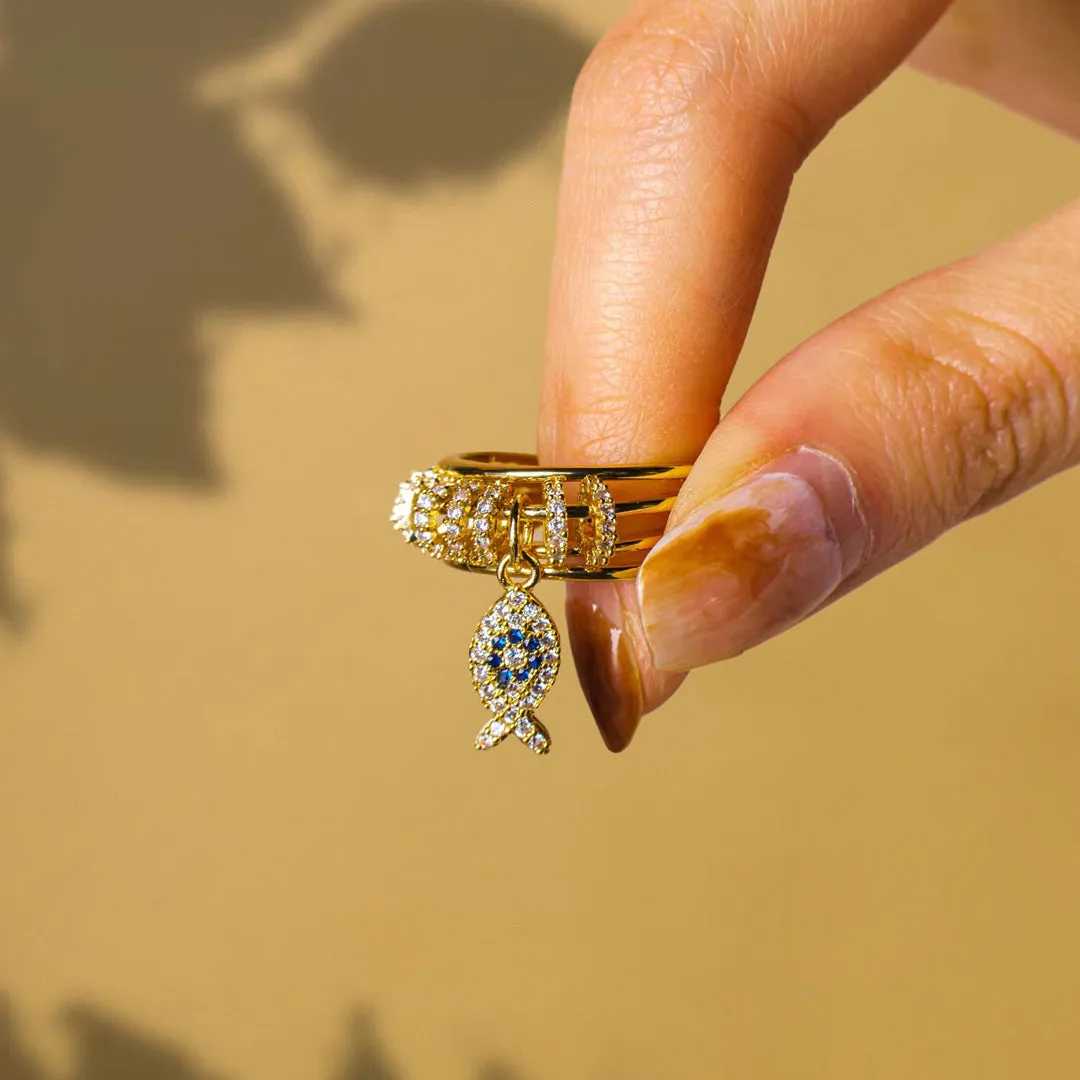 To My Granddaughter "Do not lose hope" Fish Charm Ring sold by SARAH'S WHISPER product image thumbnail 4