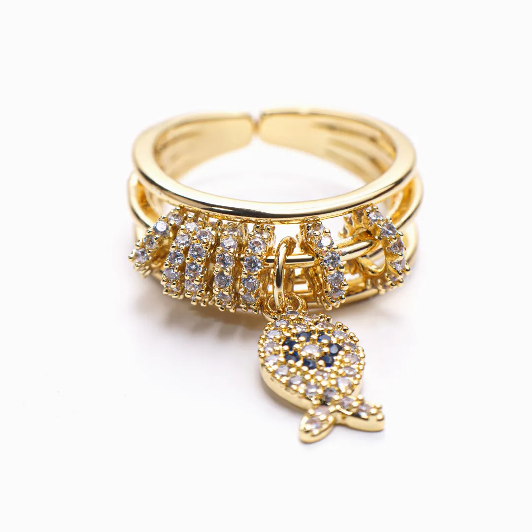 To My Granddaughter "Do not lose hope" Fish Charm Ring sold by SARAH'S WHISPER