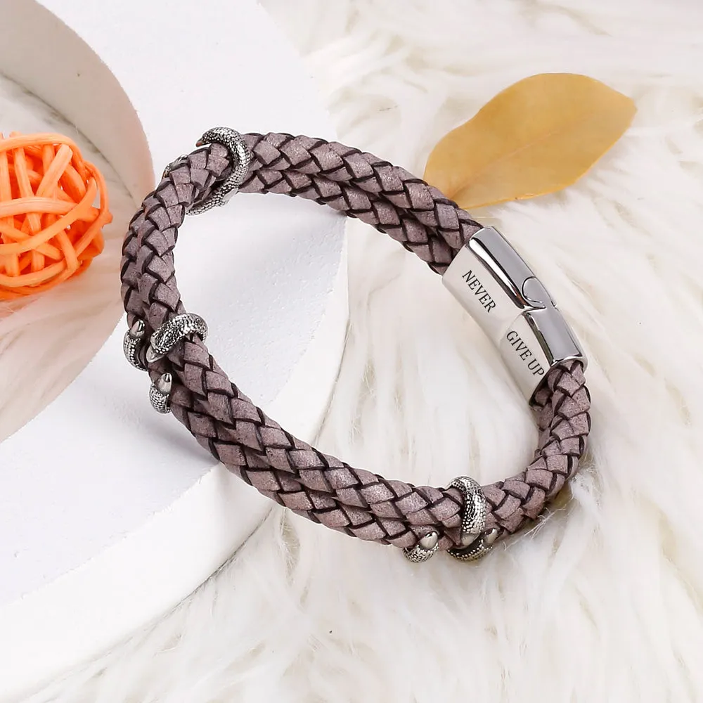 "Never give up." Rope Bracelet sold by SARAH'S WHISPER product image thumbnail 5