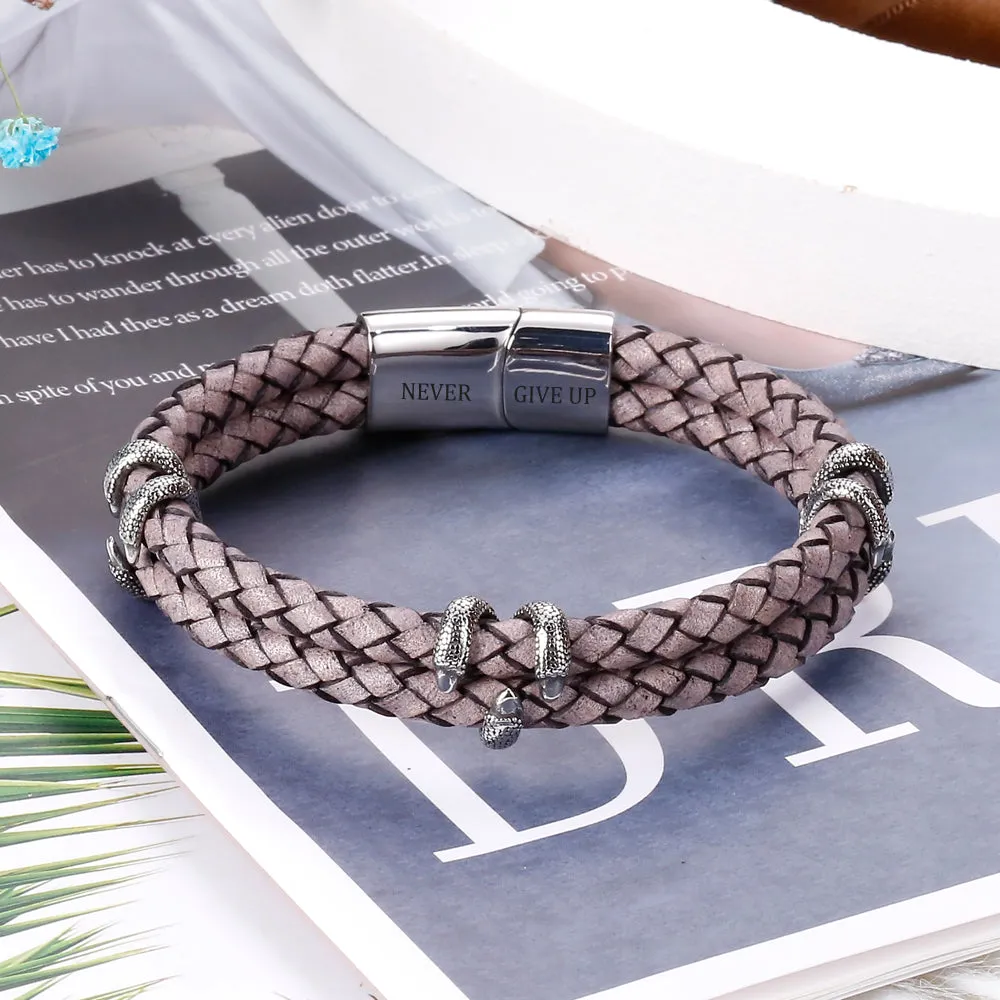 "Never give up." Rope Bracelet sold by SARAH'S WHISPER product image thumbnail 4