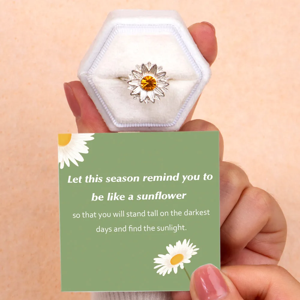 "Be a sunflower" Sunflower Ring sold by SARAH'S WHISPER product image thumbnail 2