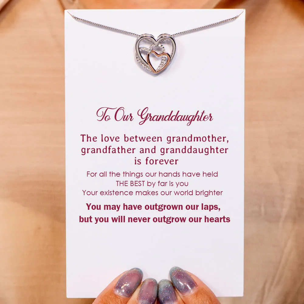 To Our Granddaughter "You will never outgrow our hearts" Family Necklace sold by SARAH'S WHISPER product image thumbnail 2