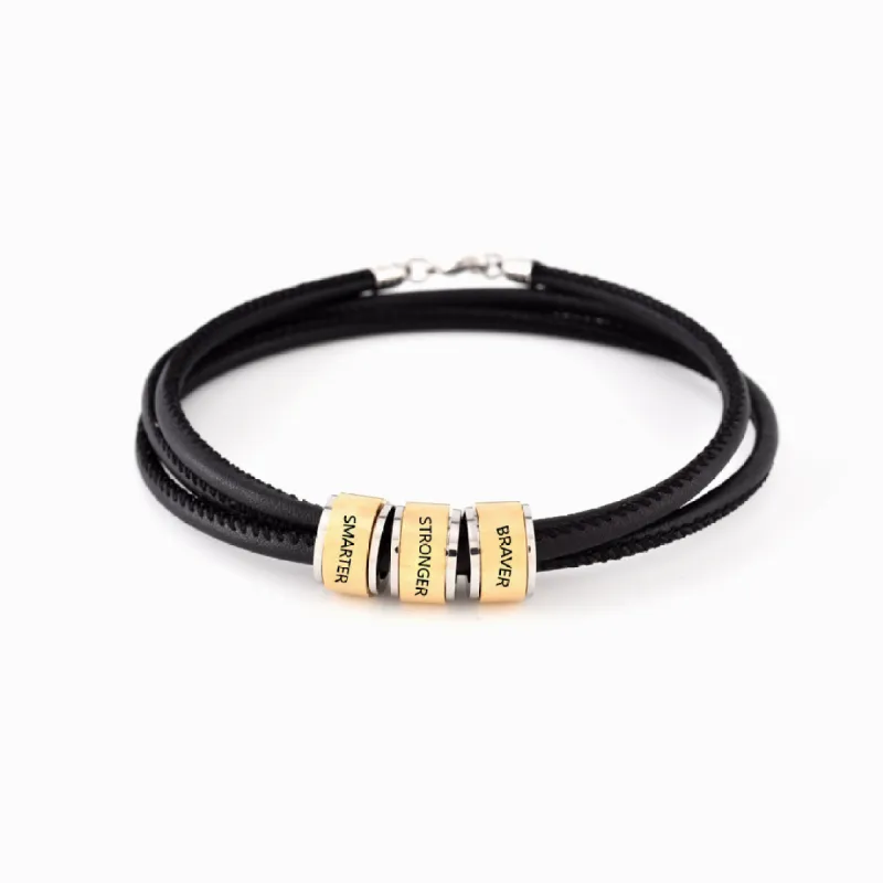 "BRAVER, STRONGER and SMARTER" Men's Bracelet sold by SARAH'S WHISPER