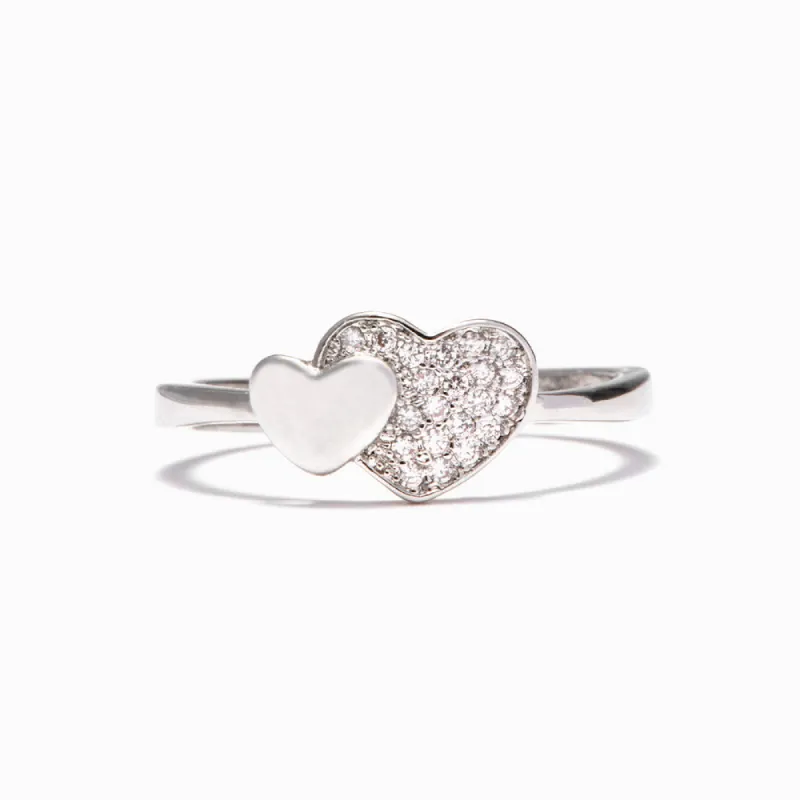To My Granddaughter "Always in my heart" Double Heart Ring sold by SARAH'S WHISPER