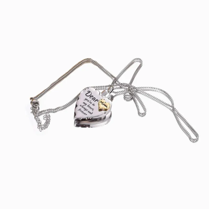 To My Mom"Dear Mom you're in my heart, always & forever." Necklace made by SARAH'S WHISPER