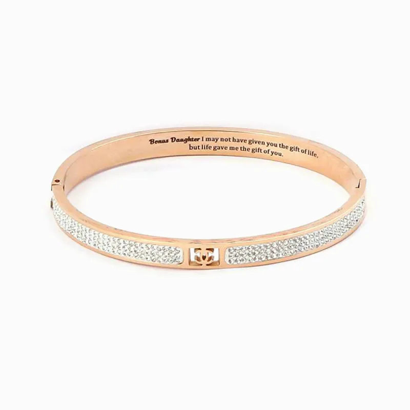 To My Bonus Daughter "BONUS DAUGHTER, I MAY NOT HAVE GIVEN YOU THE GIFT OF LIFE. BUT LIFE GAVE ME THE GIFT OF YOU" Bracelet sold by SARAH'S WHISPER