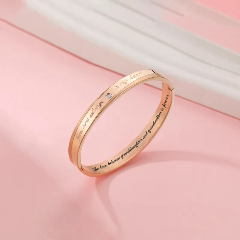 To My Granddaughter "The love between granddaughter and grandmother is forever." Bracelet sold by SARAH'S WHISPER