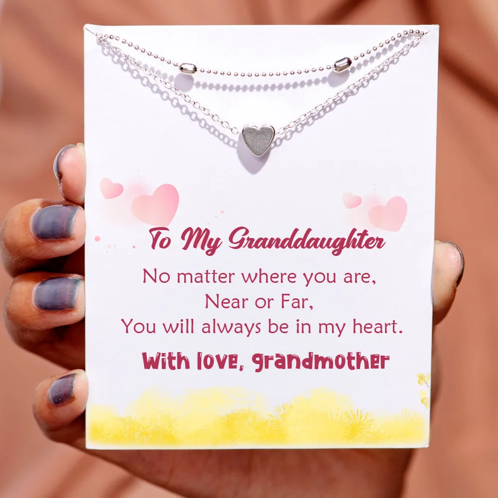 To My Granddaughter "You will always be in my heart" Heart Anklet sold by SARAH'S WHISPER product image thumbnail 3