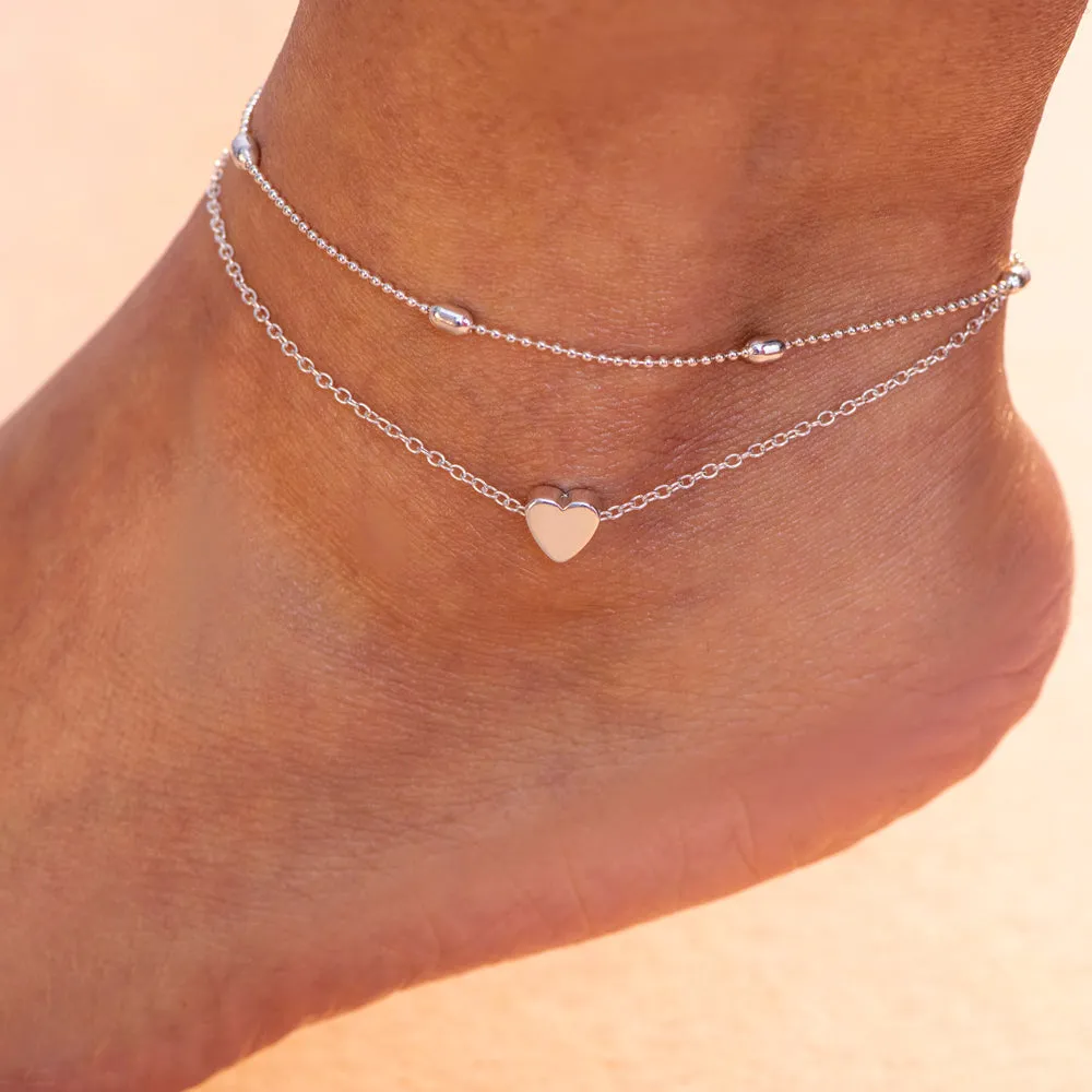 To My Granddaughter "You will always be in my heart" Heart Anklet sold by SARAH'S WHISPER product image thumbnail 4