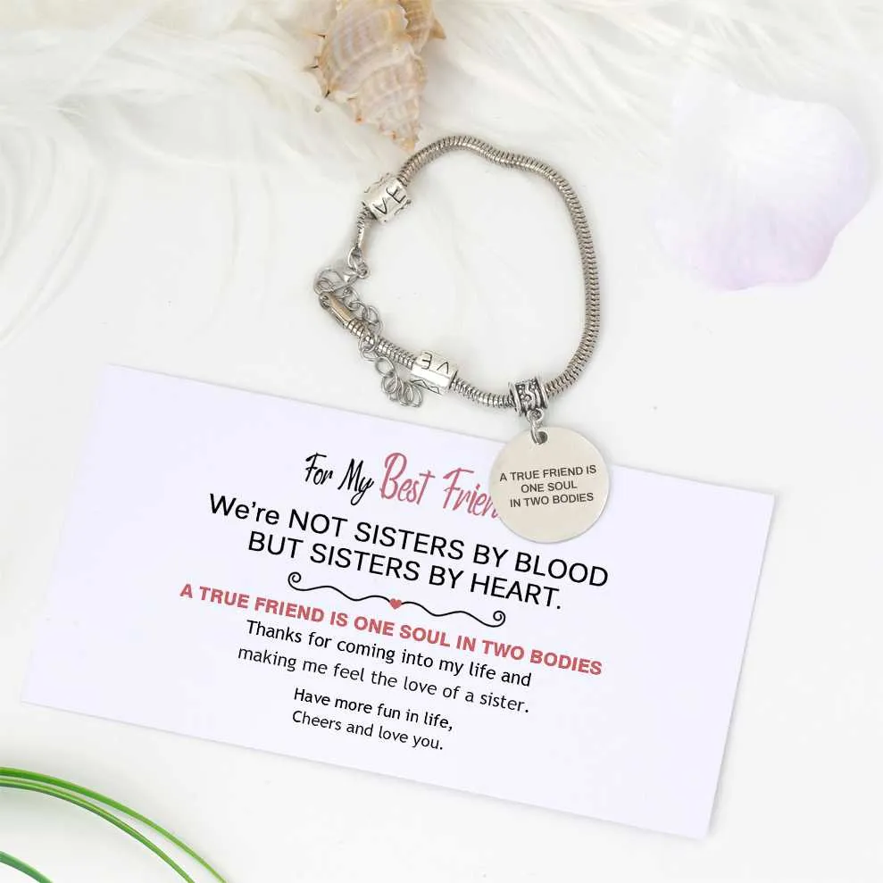 For My Best Friend "a True Friend Is One Soul In Two Bodies" Bracelet sold by SARAH'S WHISPER product image thumbnail 4