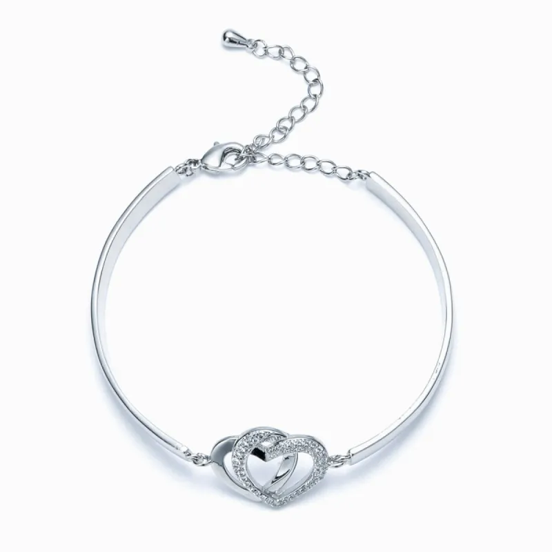 To My Granddaughter "Forever Linked Together" Double Heart Bracelet sold by SARAH'S WHISPER